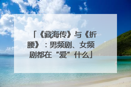《藏海传》与《折腰》：男频剧、女频剧都在“爱”什么