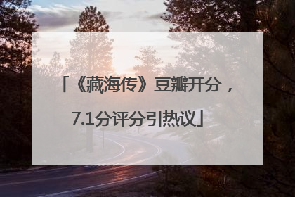 《藏海传》豆瓣开分，7.1分评分引热议