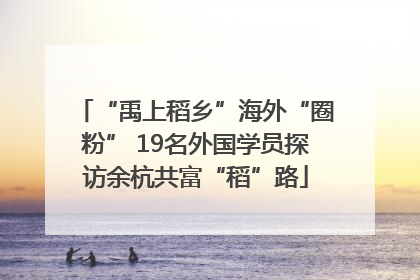 “禹上稻乡”海外“圈粉” 19名外国学员探访余杭共富“稻”路