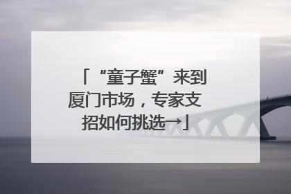 “童子蟹”来到厦门市场，专家支招如何挑选→