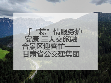 “粽”情服务护安康 三大交旅融合景区迎客忙——甘肃省公交建集团全力做好端午假期景区运营工作