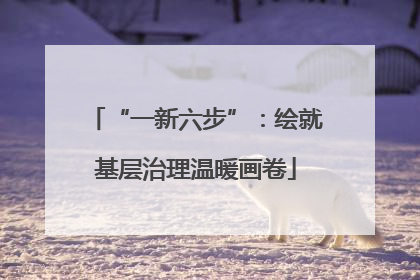 “一新六步”：绘就基层治理温暖画卷