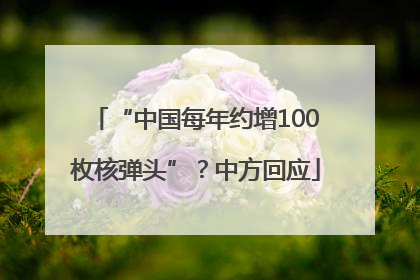 “中国每年约增100枚核弹头”？中方回应