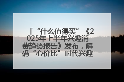 “什么值得买”《2025年上半年兴趣消费趋势报告》发布，解码“心价比”时代兴趣消费新范式