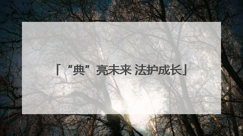 “典”亮未来 法护成长