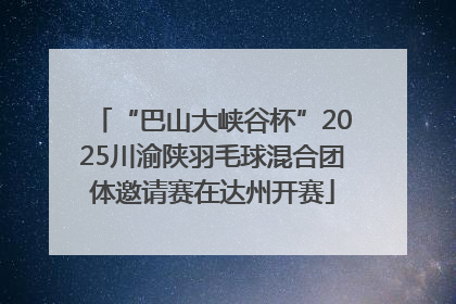 “巴山大峡谷杯”2025川渝陕羽毛球混合团体邀请赛在达州开赛