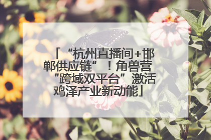 “杭州直播间+邯郸供应链”！角兽营“跨域双平台”激活鸡泽产业新动能