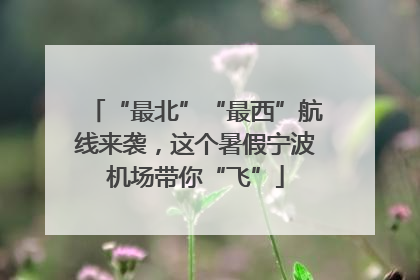“最北”“最西”航线来袭，这个暑假宁波机场带你“飞”