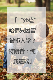 “死磕”哈佛只因曾被拒入学？特朗普：纯属造谣