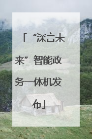 “深言未来”智能政务一体机发布
