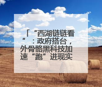 “西湖链链看”：政府搭台，外骨骼黑科技加速“跑”进现实场景