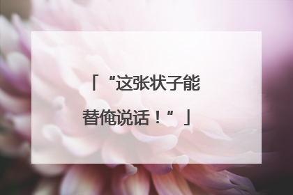 “这张状子能替俺说话！”