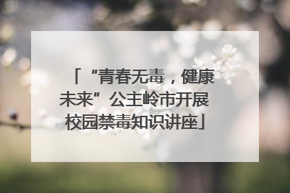 “青春无毒，健康未来”公主岭市开展校园禁毒知识讲座