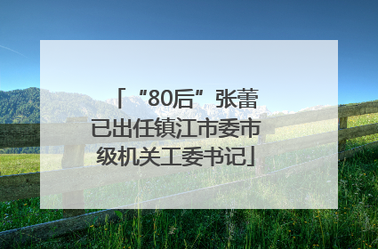 “80后”张蕾已出任镇江市委市级机关工委书记