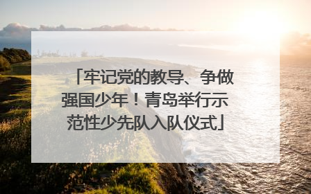牢记党的教导、争做强国少年！青岛举行示范性少先队入队仪式