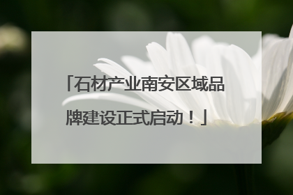 石材产业南安区域品牌建设正式启动！