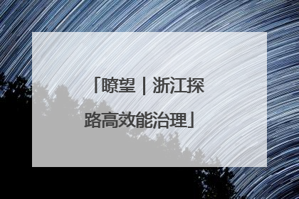 瞭望｜浙江探路高效能治理