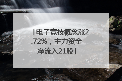 电子竞技概念涨2.72%，主力资金净流入21股