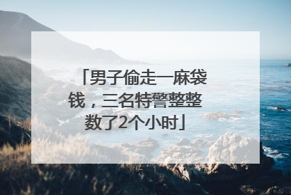 男子偷走一麻袋钱，三名特警整整数了2个小时