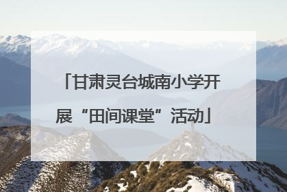 甘肃灵台城南小学开展“田间课堂”活动