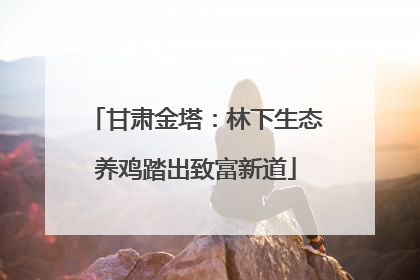 甘肃金塔：林下生态养鸡踏出致富新道