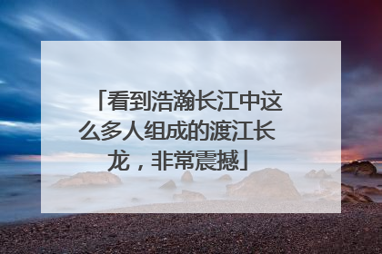 看到浩瀚长江中这么多人组成的渡江长龙，非常震撼