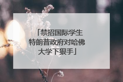 禁招国际学生 特朗普政府对哈佛大学下狠手