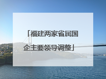 福建两家省属国企主要领导调整