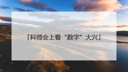 科博会上看“数字”大兴
