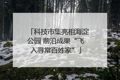 科技市集亮相海淀公园 前沿成果“飞入寻常百姓家”