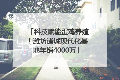 科技赋能蛋鸡养殖！潍坊诸城现代化基地年销4000万