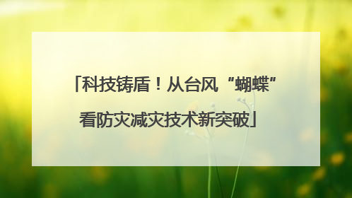 科技铸盾！从台风“蝴蝶” 看防灾减灾技术新突破