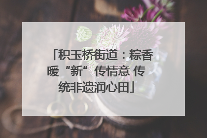 积玉桥街道：粽香暖“新”传情意 传统非遗润心田