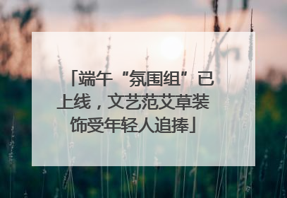 端午“氛围组”已上线，文艺范艾草装饰受年轻人追捧