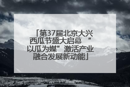 第37届北京大兴西瓜节盛大启幕 “以瓜为媒”激活产业融合发展新动能