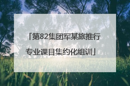 第82集团军某旅推行专业课目集约化组训