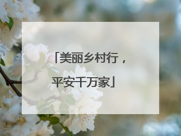 美丽乡村行，平安千万家