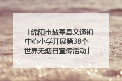 绵阳市盐亭县文通镇中心小学开展第38个世界无烟日宣传活动