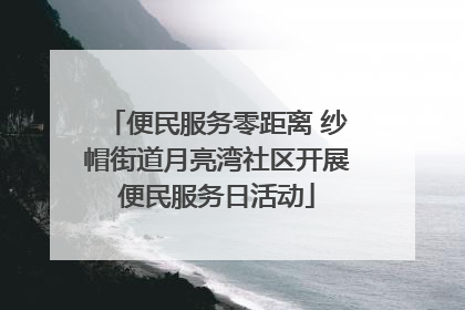便民服务零距离 纱帽街道月亮湾社区开展便民服务日活动
