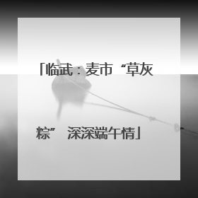 临武：麦市“草灰粽” 深深端午情