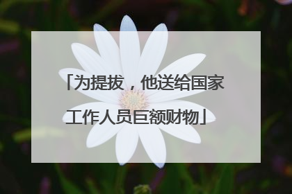 为提拔，他送给国家工作人员巨额财物