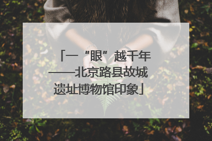 一“眼”越千年——北京路县故城遗址博物馆印象