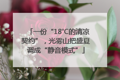 一份“18℃的清凉契约”，光雾山把盛夏调成“静音模式”