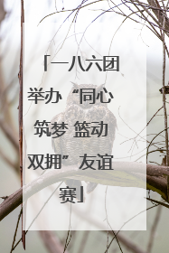 一八六团举办“同心筑梦 篮动双拥”友谊赛