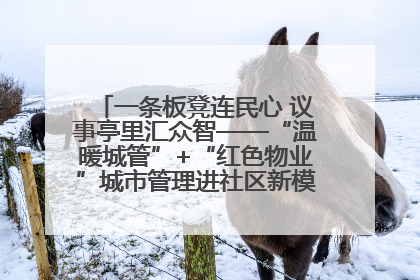 一条板凳连民心 议事亭里汇众智——“温暖城管”+“红色物业”城市管理进社区新模式绘就城市管理社区治理新画卷