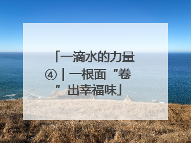 一滴水的力量④｜一根面“卷”出幸福味