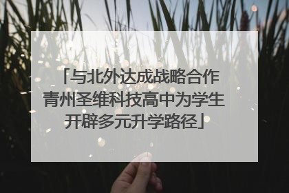 与北外达成战略合作 青州圣维科技高中为学生开辟多元升学路径