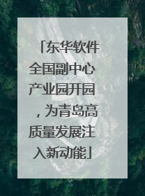 东华软件全国副中心产业园开园，为青岛高质量发展注入新动能