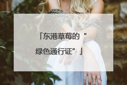 东港草莓的“绿色通行证”