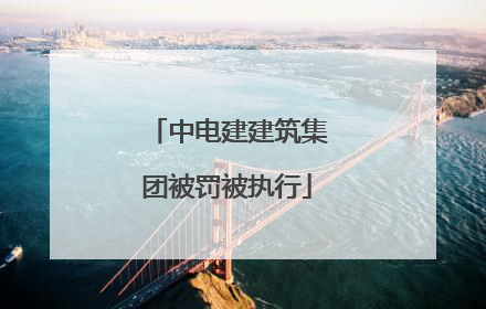 中电建建筑集团被罚被执行